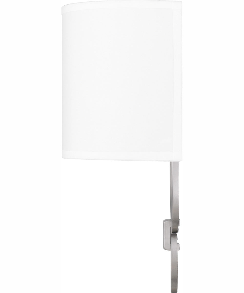 Quoizel Wood Small 1-light Wall Sconce Brushed Nickel