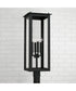 Hunt 4-Light Outdoor Post-Lantern Rain or Shine - Black