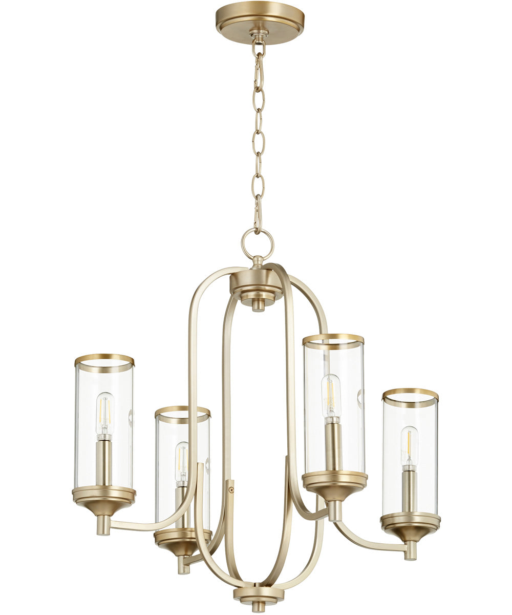 22"W Collins 4-light Chandelier Aged Brass