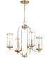 22"W Collins 4-light Chandelier Aged Brass