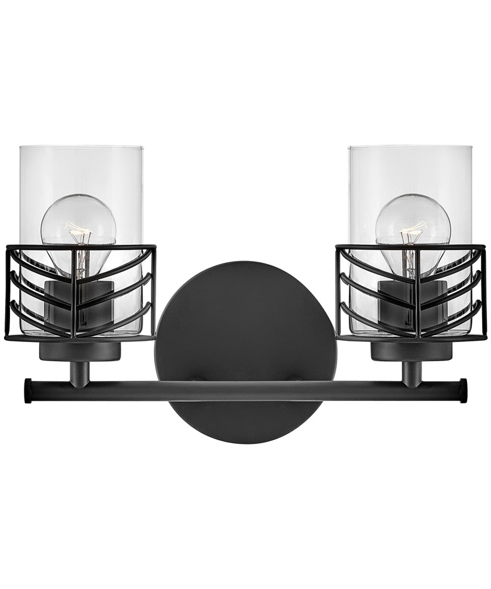 Della 2-Light Two Light Vanity in Black