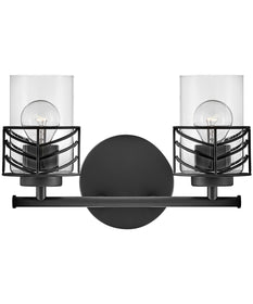 Della 2-Light Two Light Vanity in Black