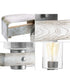 Gulliver 3-Light Clear Seeded Glass Coastal Bath Vanity Light Galvanized Finish