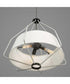 Hangar 3-Light Mid-Century Pendant Light Brushed Nickel