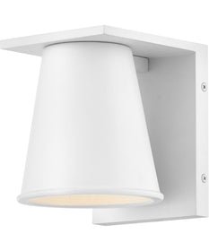 Hans Coastal Elements  1-Light Extra Small Wall Mount Lantern in Textured White