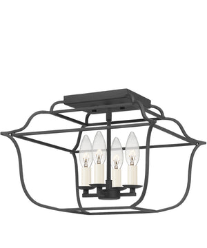 Gallery 4-light Semi Flush Mount Royal Ebony