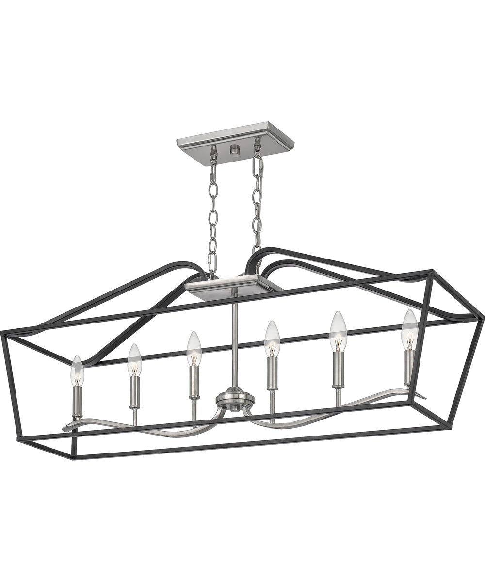 Catalina 6-light Island Light Matte Black