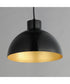 Rockport 1-Light Pendant Black / Antique Copper