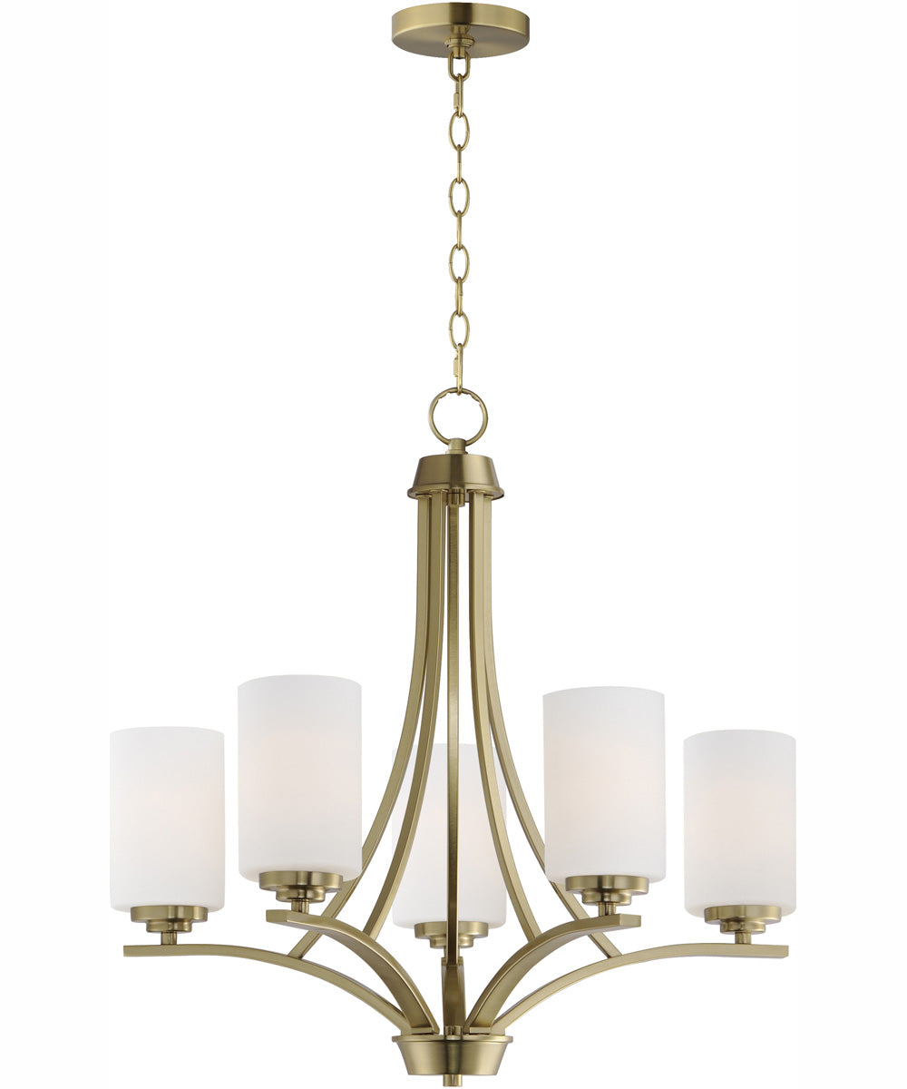 Deven 5-Light Chandelier Satin Brass