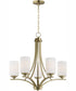 Deven 5-Light Chandelier Satin Brass