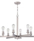 Chicago 6-Light Chandelier Brushed Polished Nickel