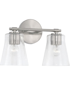 Baker 2-Light Vanity Brushed Nickel