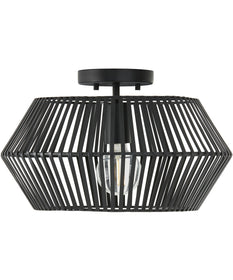 Kaiya 1-Light Semi-Flush Matte Black