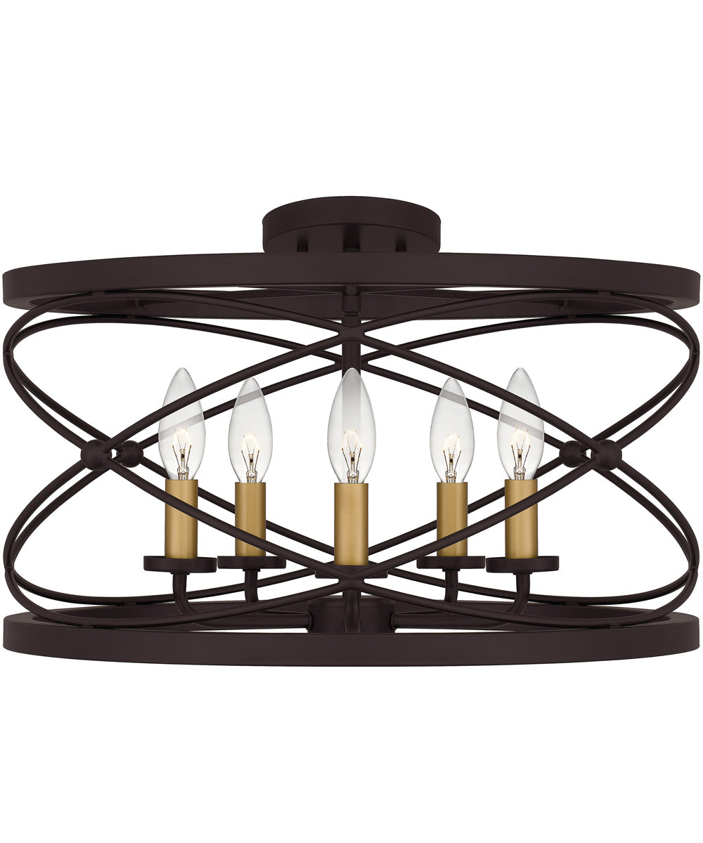 Potts 5-light Semi Flush Mount Palladian Bronze