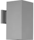 6" LED Square Outdoor Wall Mount Fixture Metallic Gray