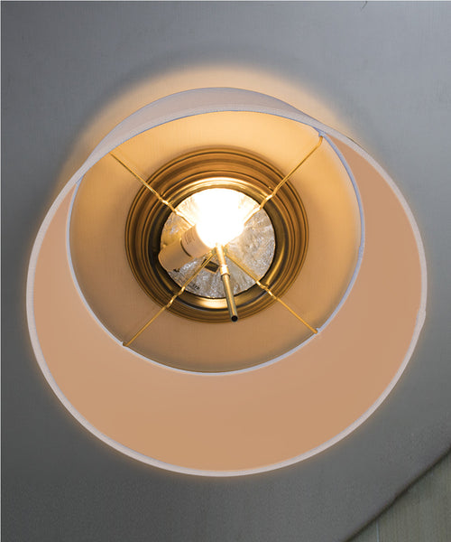 Save on HomeConcept Moderne Flush Mount Conversion Kit 16"w White Linen