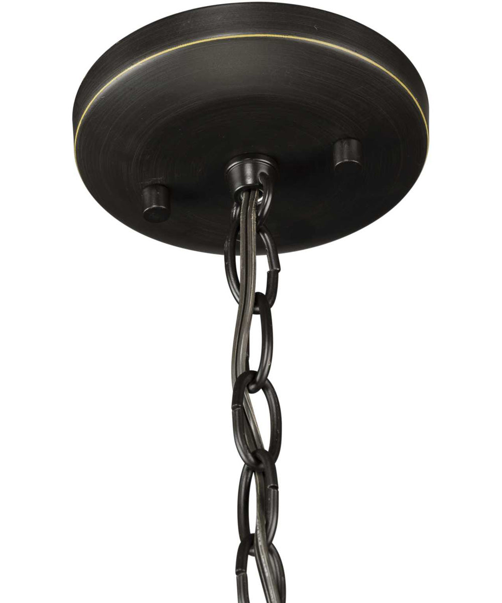 Kempsey 3-Light Harvest Linen Shade Farmhouse Pendant Light Antique Bronze