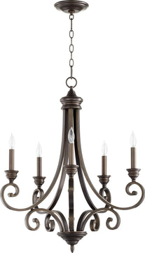 26"W Bryant 5-light Chandelier Oiled Bronze