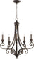 26"W Bryant 5-light Chandelier Oiled Bronze