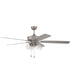 60" Outdoor Super Pro 104 4-Light Indoor/Outdoor Ceiling Fan Painted Nickel
