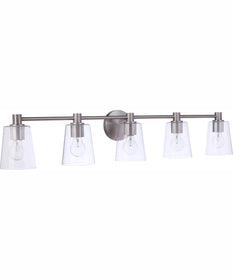 Emilio 5-Light Vanity Brushed Polished Nickel