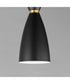 Carillon 1-Light Elongated Mini Pendant Black / Satin Brass
