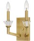 Lottie Small 2-light Wall Sconce Aged Brass
