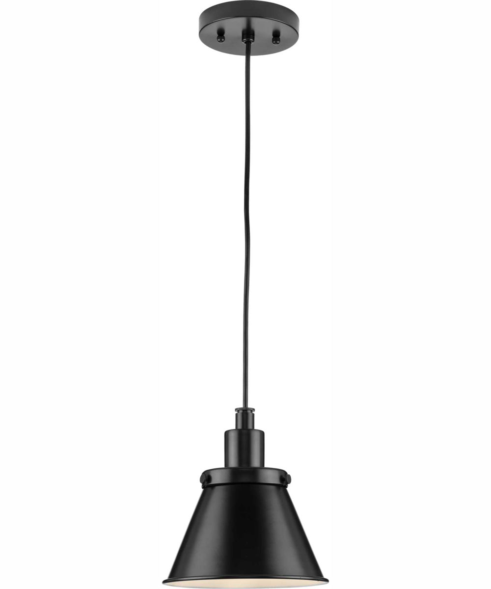 Hinton 1-Light Modern Farmhouse Pendant Matte Black