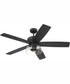 52" Gibson 3-Light Ceiling Fan Flat Black