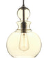 Staunton 1-Light Champagne Glass Global Pendant Light Antique Bronze
