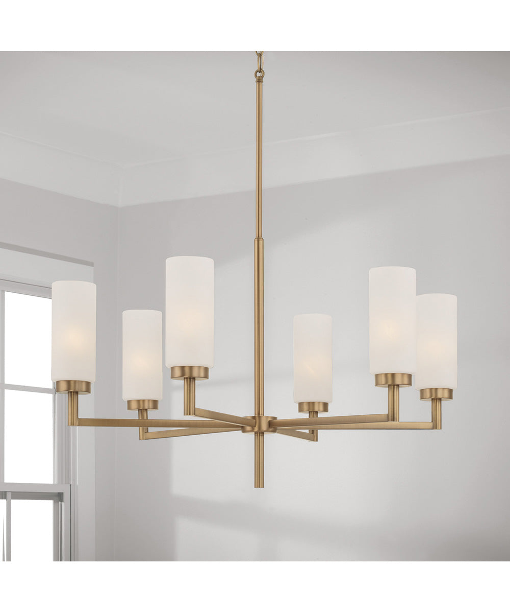 Alyssa 6-Light Chandelier Aged Brass