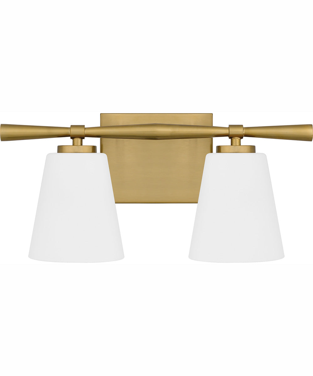 Brindley Medium 2-light Bath Light Aged Brass