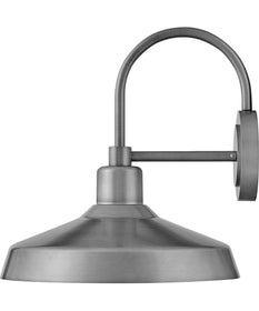 Forge Coastal Elements  1-Light Medium Wall Mount Lantern in Antique Brushed Aluminum