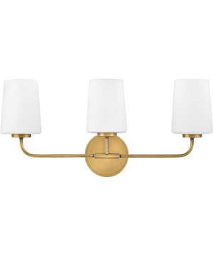 Kline 3-Light Vanity in Heritage Brass
