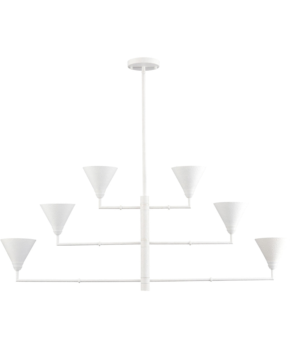 Somers 42'' Wide 6-Light Chandelier - White