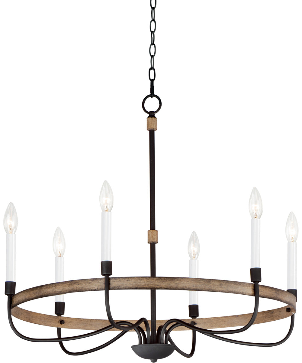 Franklin 6-Light Chandelier Driftwood / Black