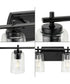 Adley 6-Light New Traditional Clear Glass Bath Vanity Light Matte Black