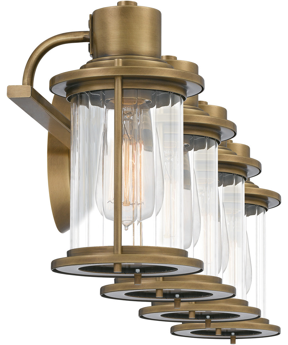 Riggs Extra Large 4-light Bath Light Weathered Brass