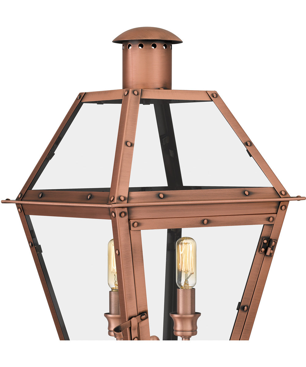 Rue De Royal 2-light Outdoor Post Light Aged Copper