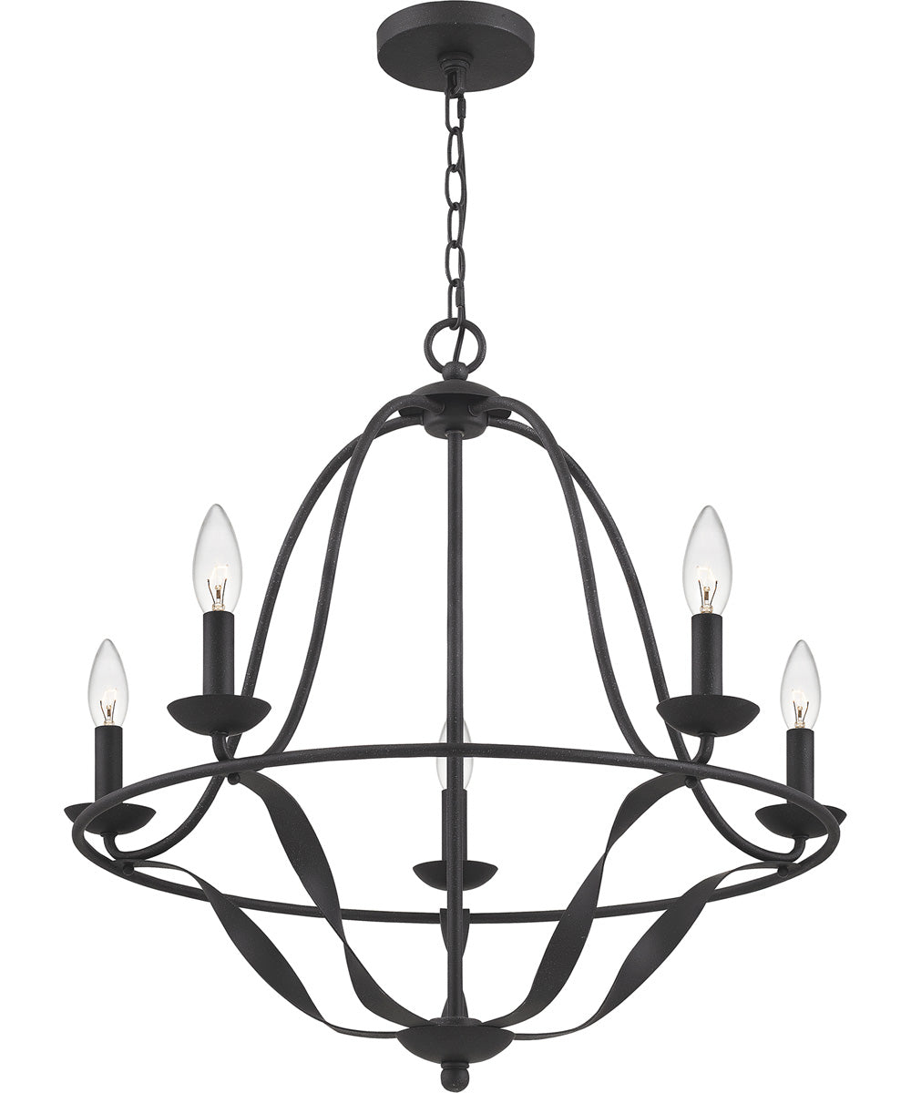 Bradbury 5-light Chandelier Grey Ash
