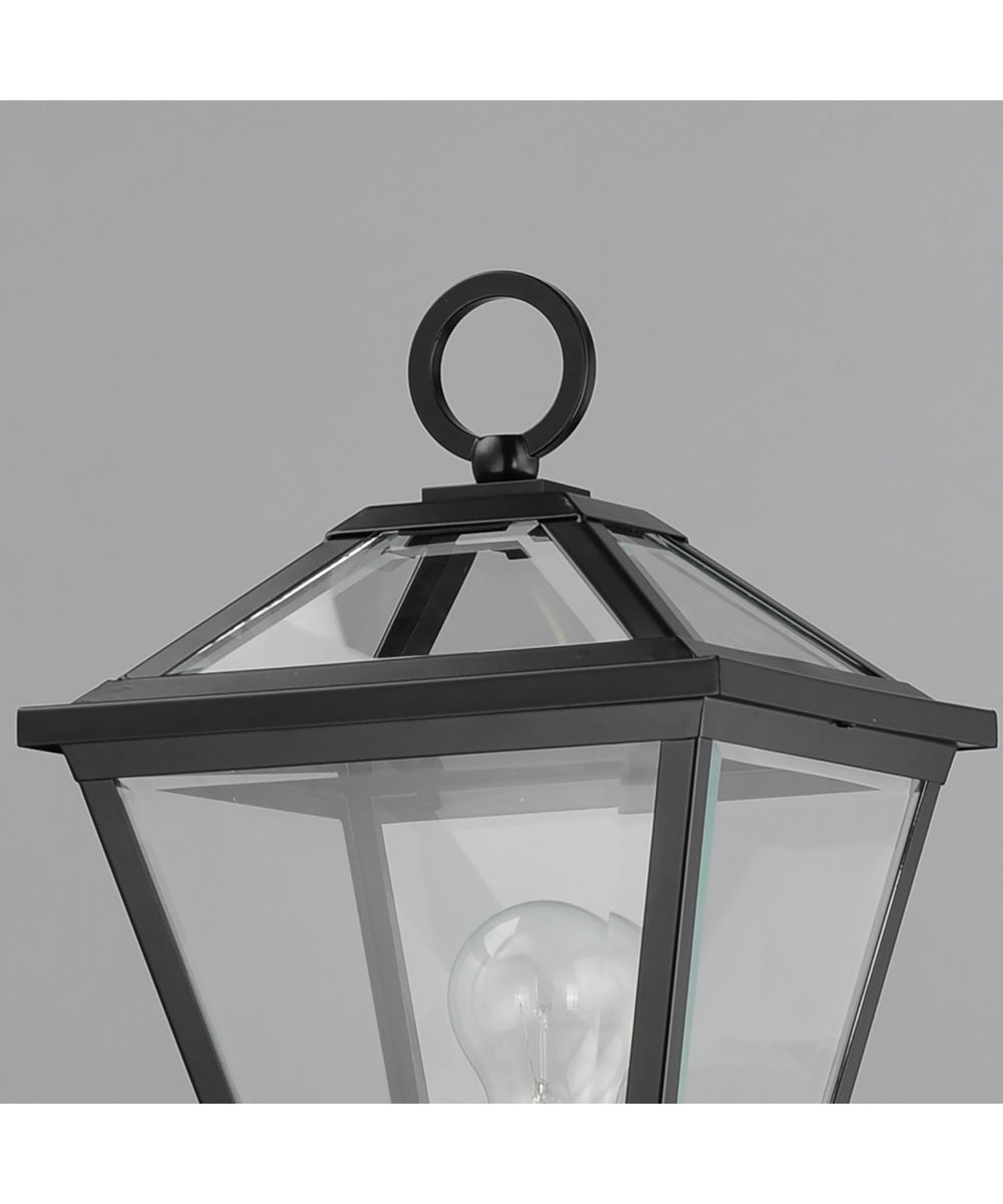 Prism 1-Light Outdoor Post Lantern Black