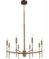 Hamilton 8-light Chandelier Dark Brass