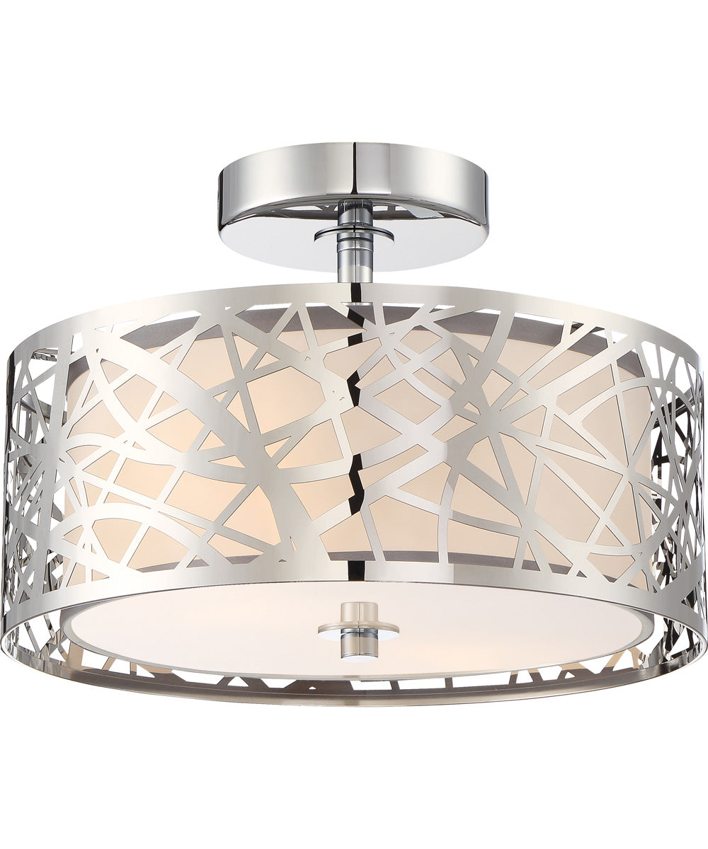 Quoizel 2 Light Abode Semi-Flush Mount Polished Chrome, image size:1000x1200