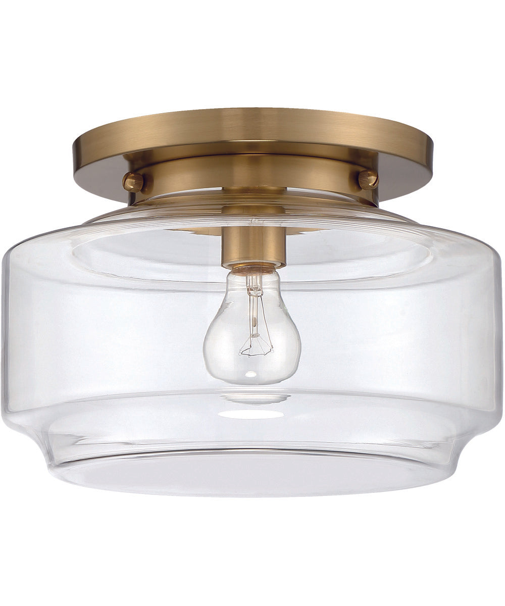 Peri 1-Light Flushmount Satin Brass