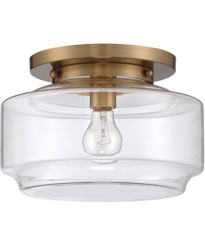 Peri 1-Light Flushmount Satin Brass