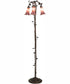 58" High Lavender Tiffany Pond Lily 3 Light Floor Lamp