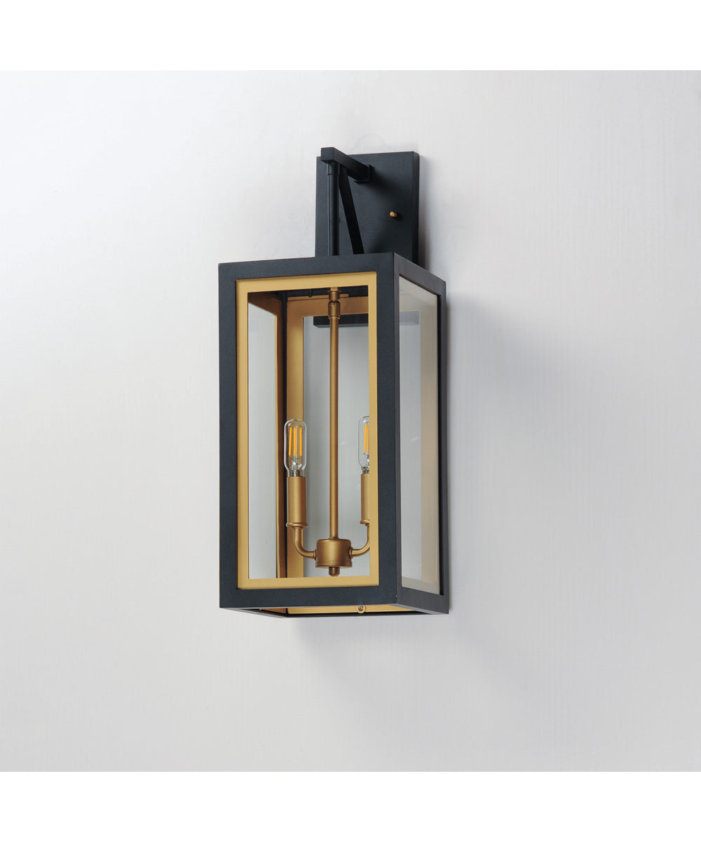Neoclass 2-Light Outdoor Sconce Black / Gold