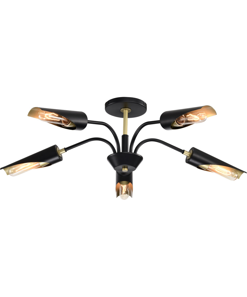 Marc 5-Light Chandelier Matte Black