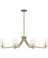Miccio Medium 6-light Island Light Bronze Gold