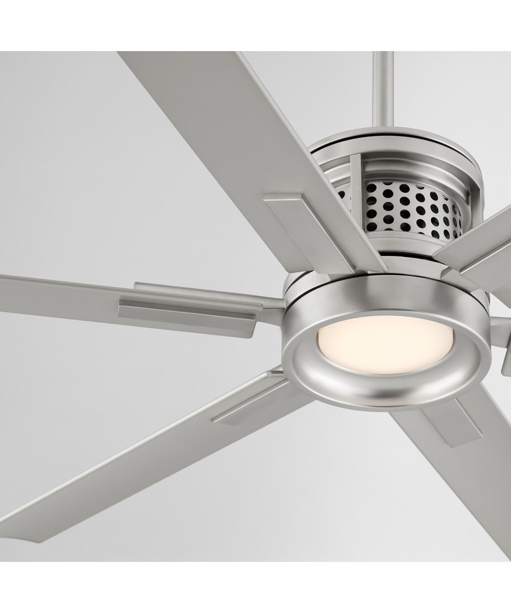 65" Zeus Patio Ceiling Fan Satin Nickel